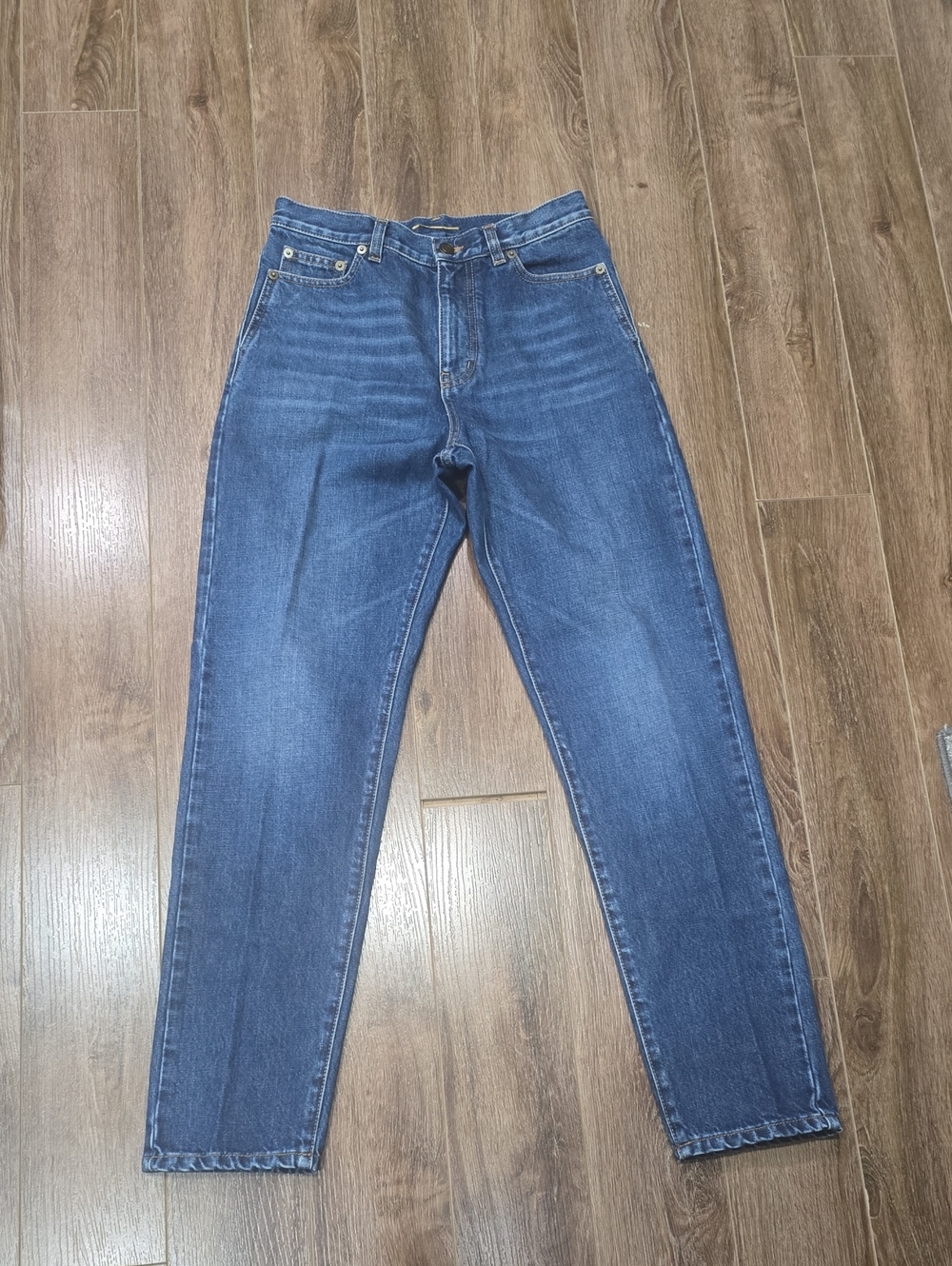 Saint Laurent Women's Straight Leg Jeans - Indigo Blue Denim
